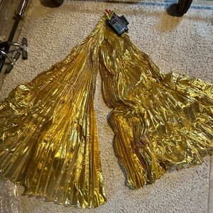 Gold Pleated Women's Skirt